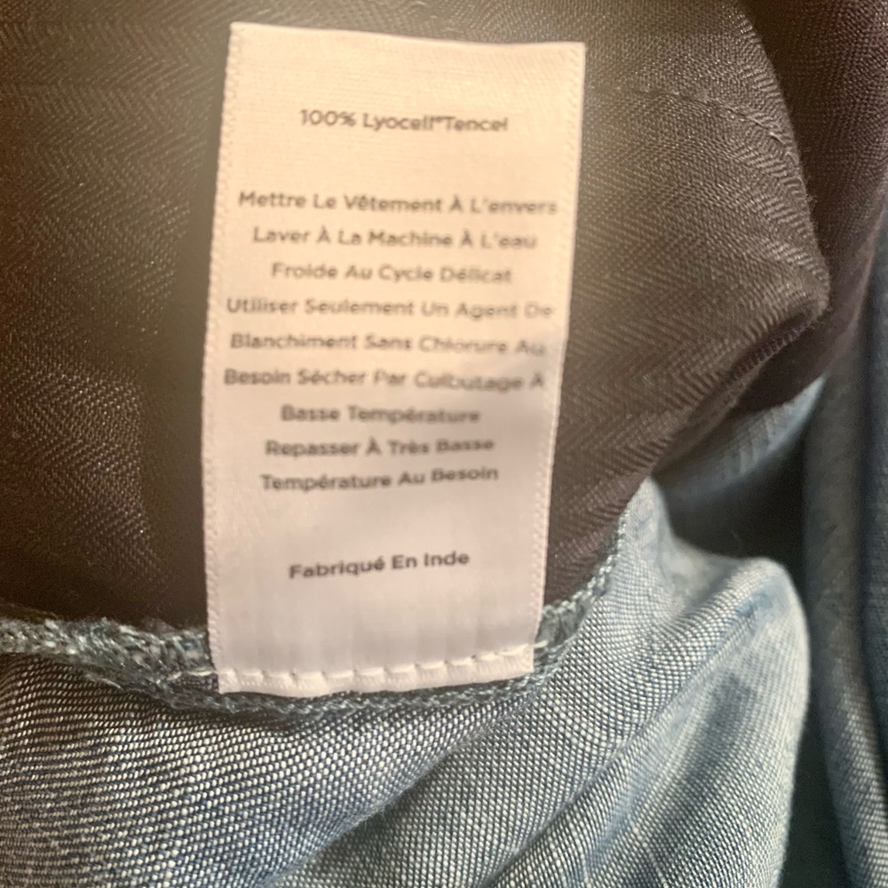 Talbots Denim Chambray Jumpsuit with Tie Front - Picture 4 of 5